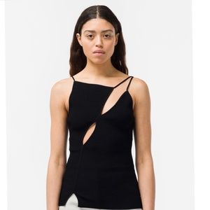 Paris Georgia Black Slit Tank Top
